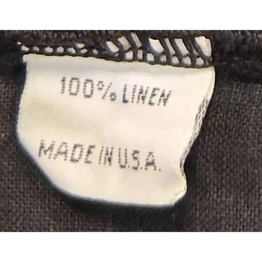 Bryn walker women xl boat neck blouse linen boxy black minimalist lagenlook top - Picture 5 of 8